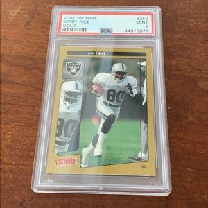 2001 victory Jerry rice gold PSA 9 raiders